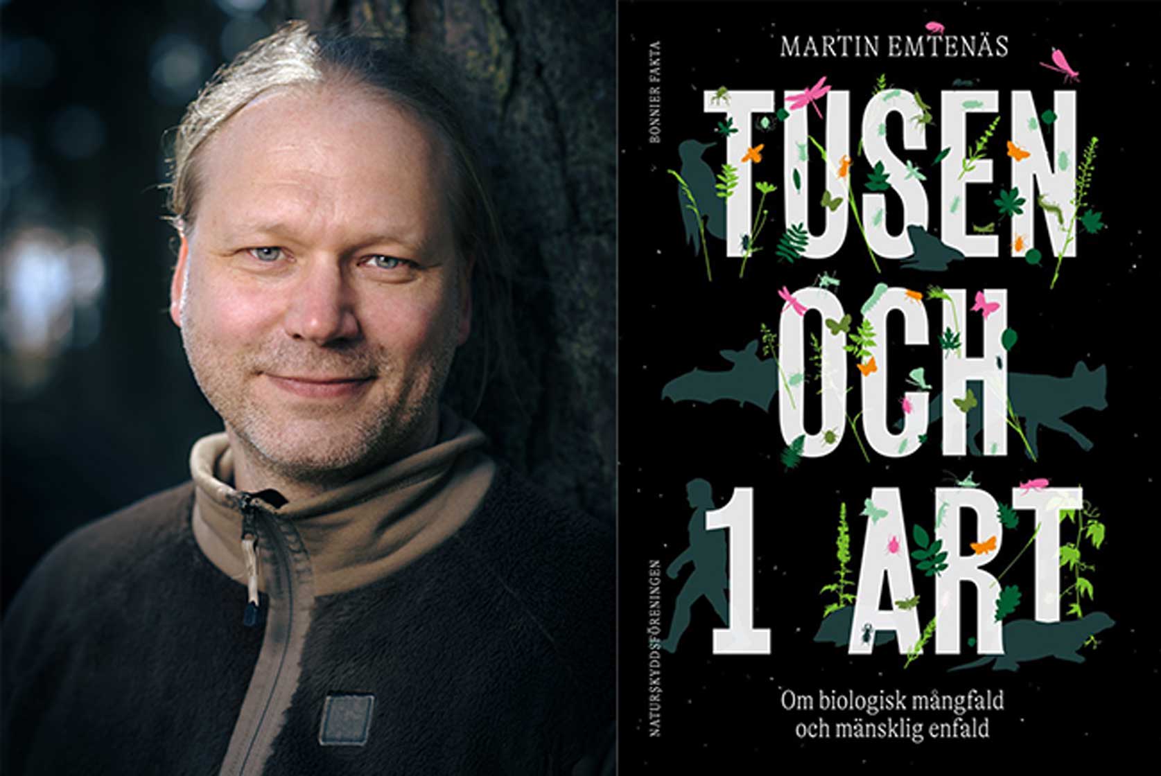 Foto på Martin Emtenäs och hans bok