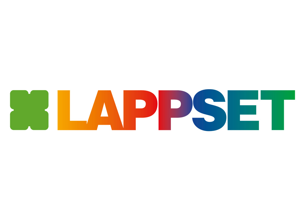 Logotyp Lappset som består av texten Lappset.