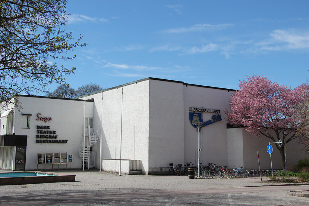Fasaden på medborgarhuset Joar Blå på Ågatan 29, bild.