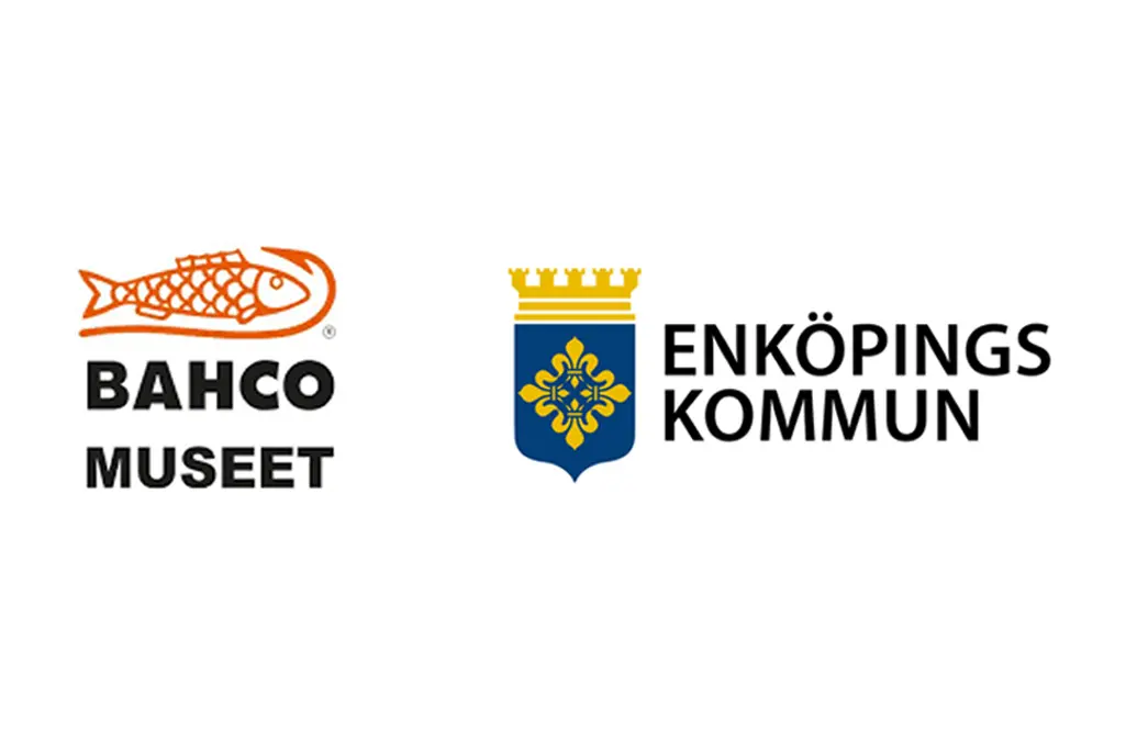 Bild på två logotyper för Bahco museet och Enköpings kommun
