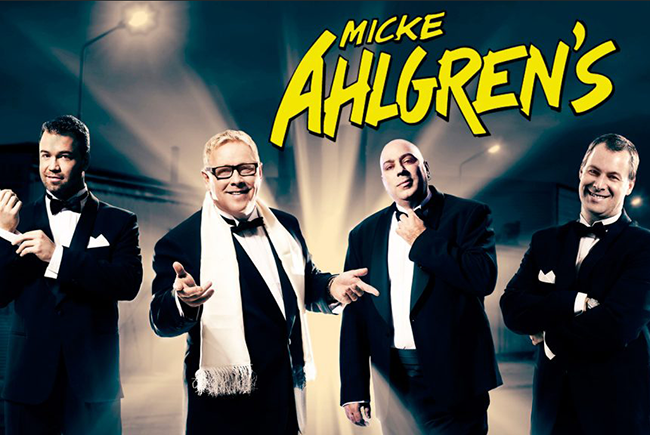 Bild på medlemmarna i Micke Ahlgrens orkester.